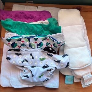 4 bum genius diapers, extra inserts